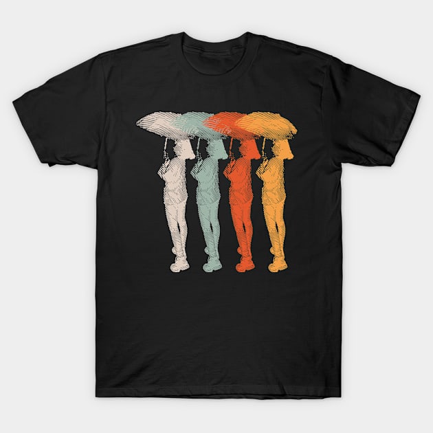 Girl With Umbrella T-Shirt by crissdiana